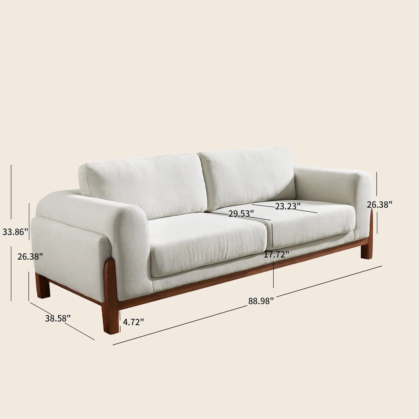 Linen Sofa (89")