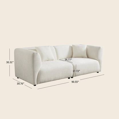 Chenille Sectional Sofa (91")