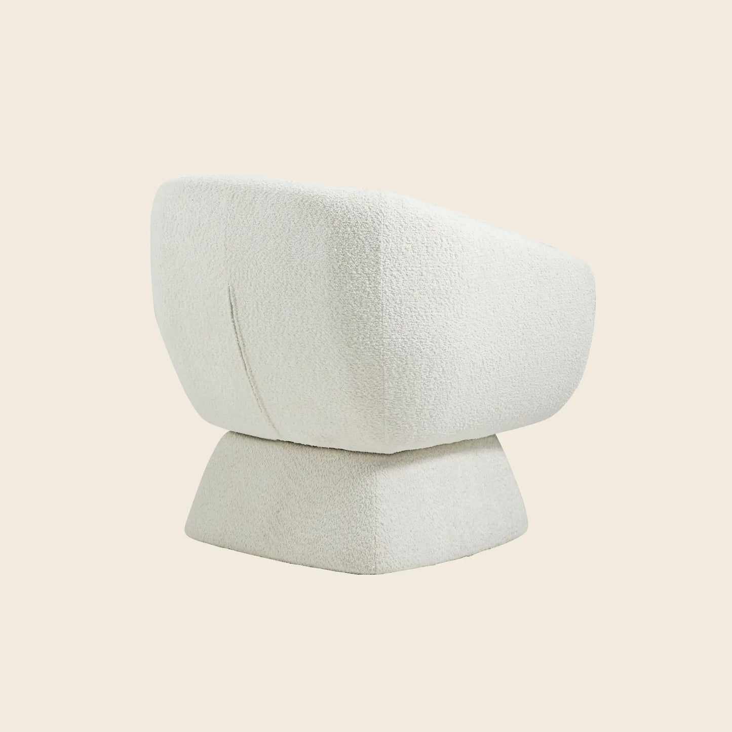 Boucle Barrel Swivel Chair