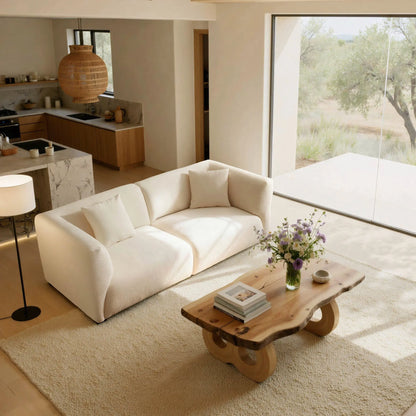 Chenille Sectional Sofa (91")