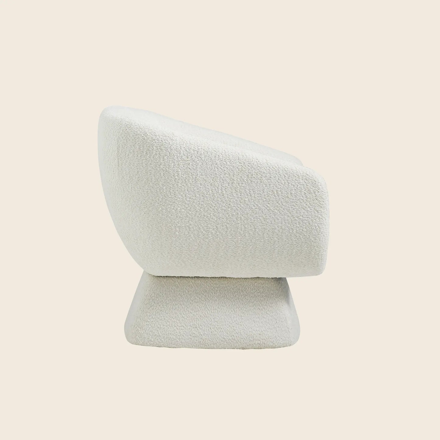 Boucle Barrel Swivel Chair