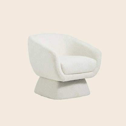 Boucle Barrel Swivel Chair