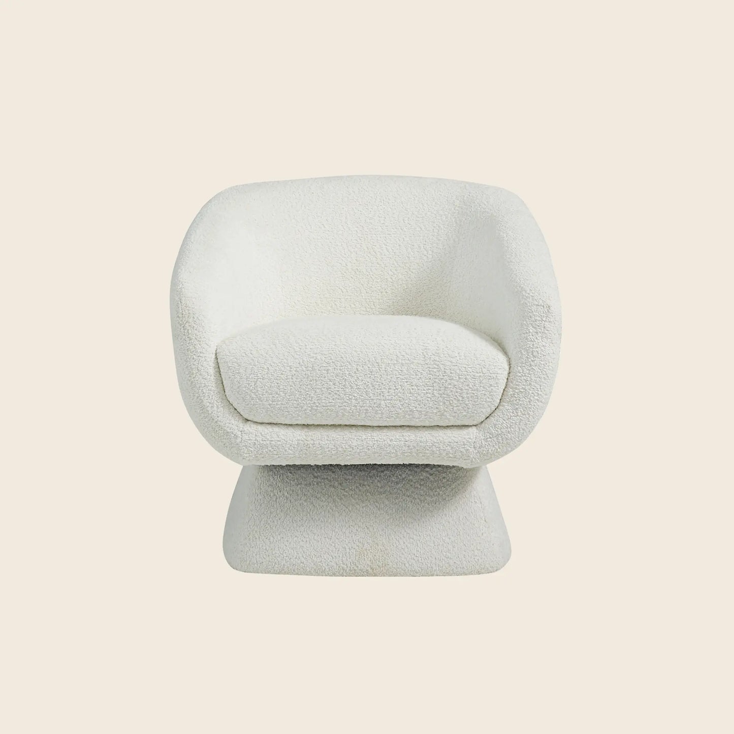 Boucle Barrel Swivel Chair