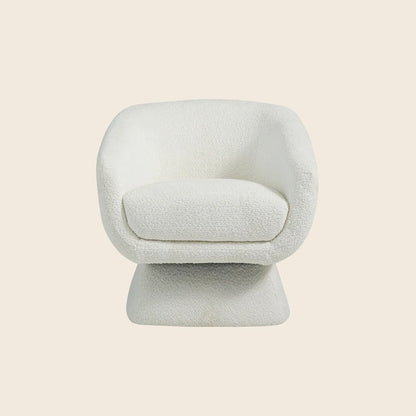 Boucle Barrel Swivel Chair