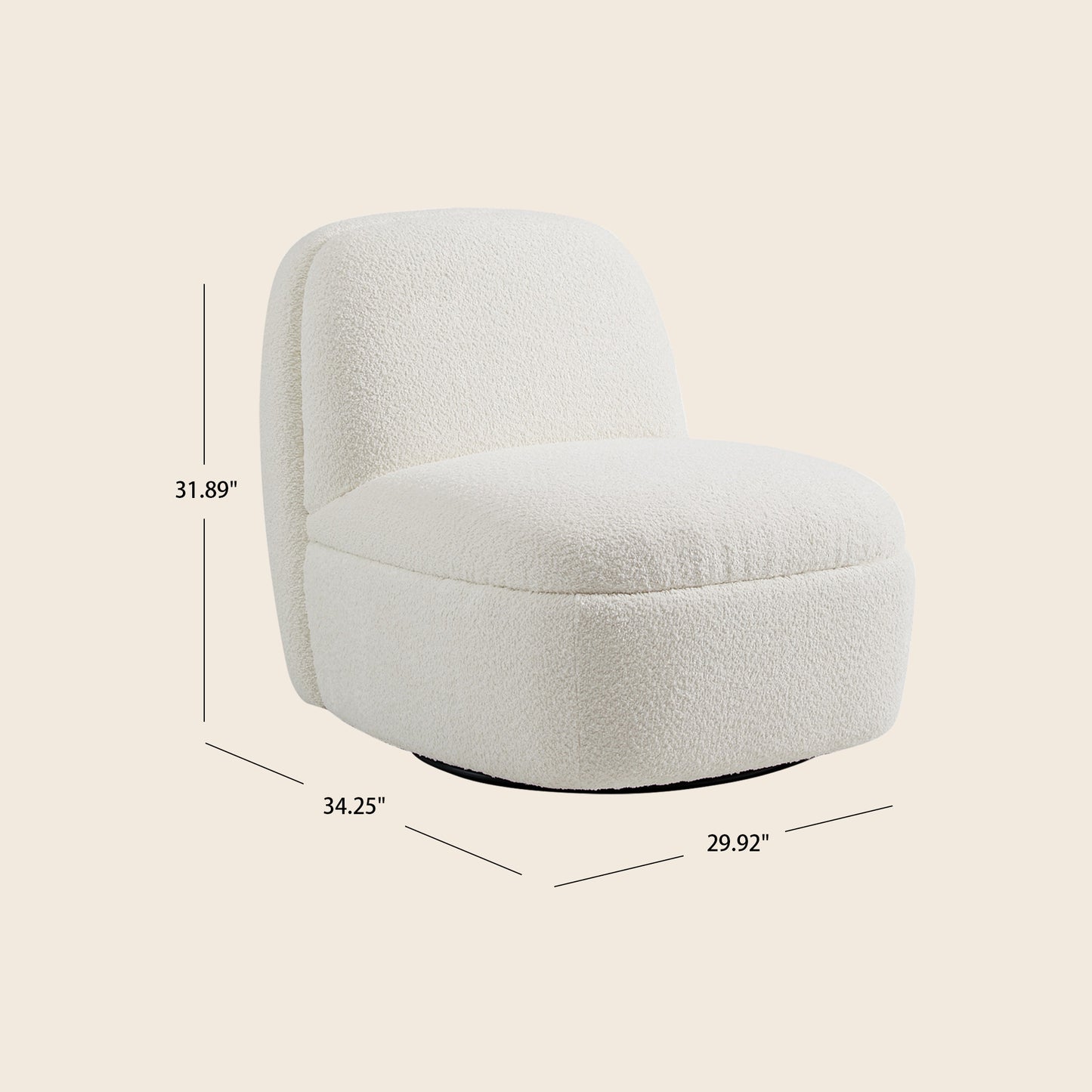 Boucle Swivel Chair